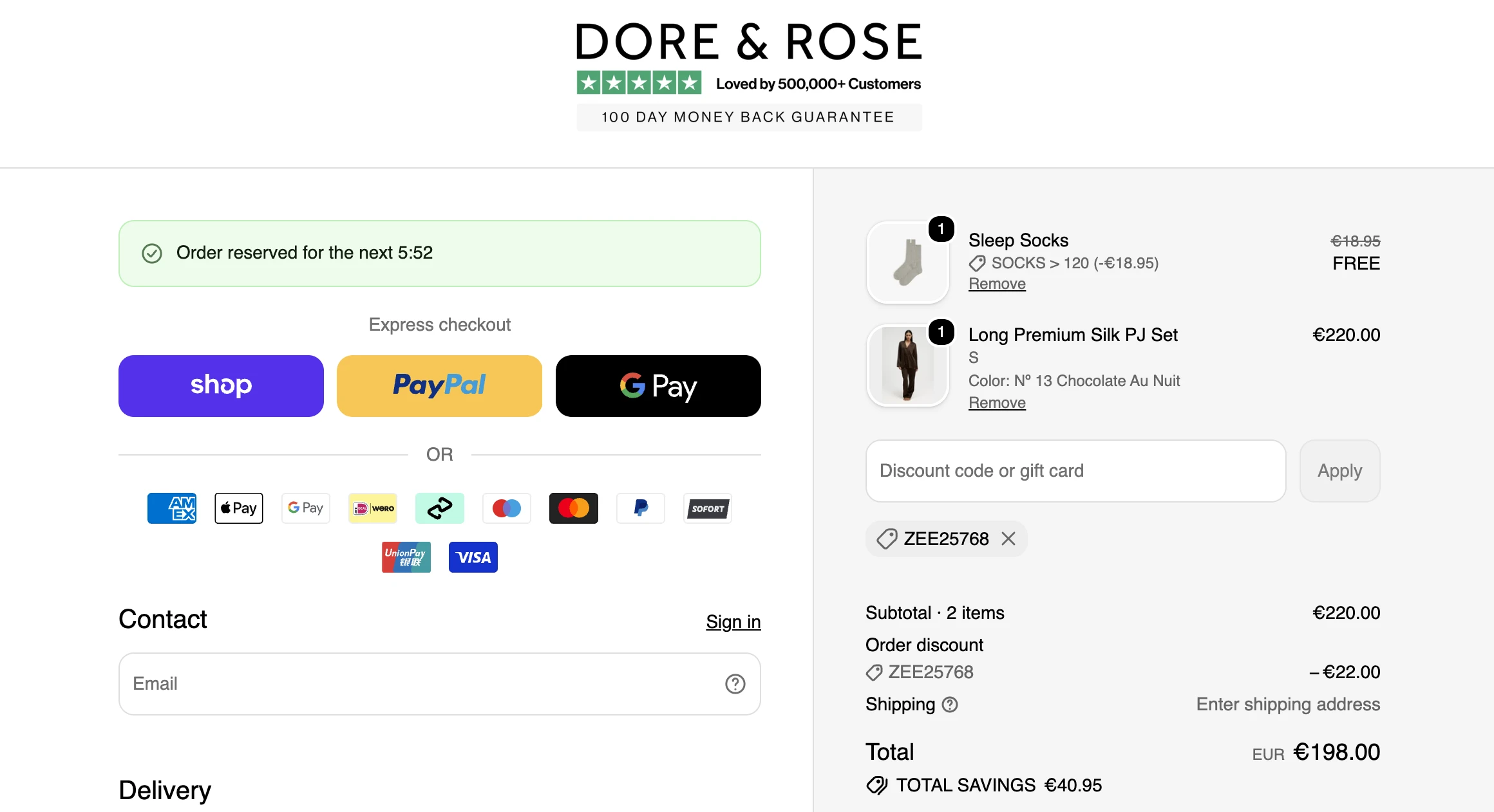 Use Discount Code ZEE25768 for 10% OFF Sitewide at doreandrose.com